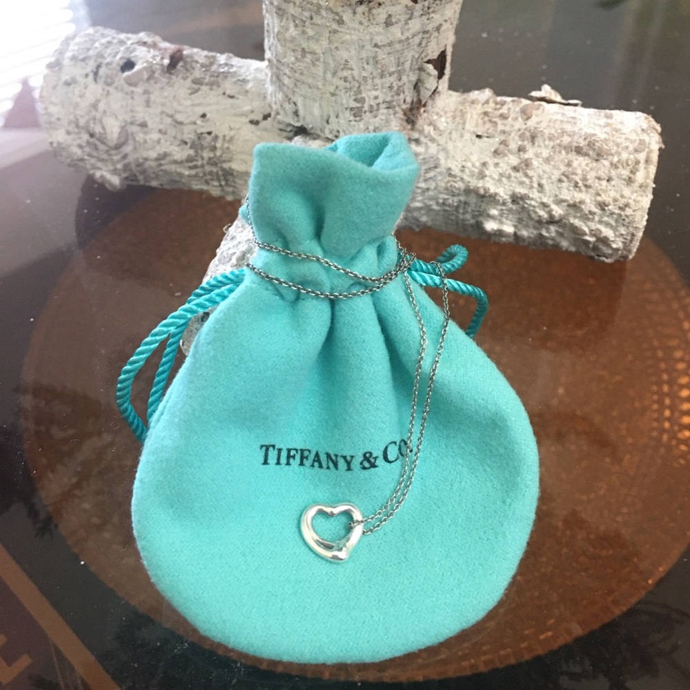 Tiffany & Co. Open Heart Pendant 18”